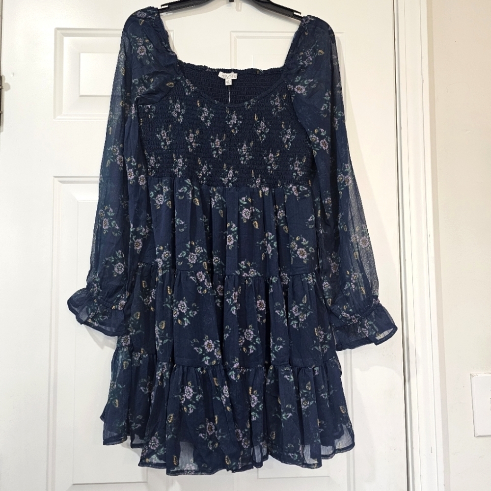 Patrons Of Peace Dress Mini Size Medium,boho,peasant,smocked,babydoll Cottagecor